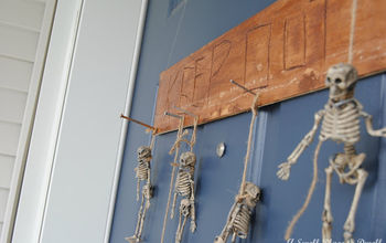 How to make a spooky skeleton door hanging
