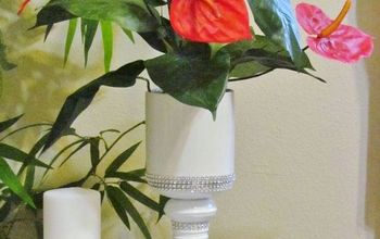 Candle Holder Made planter 1 of 5 White and Silver décor accents