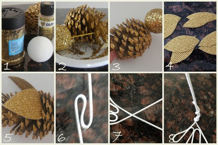 pine cone birds diy, crafts, seasonal holiday decor, Follow the pictures for a quick way on how the bird is put together