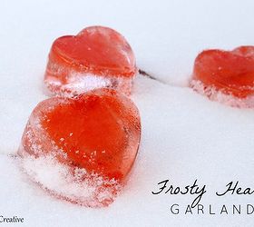 frosty valentine heart garland, home decor, seasonal holiday decor, valentines day ideas