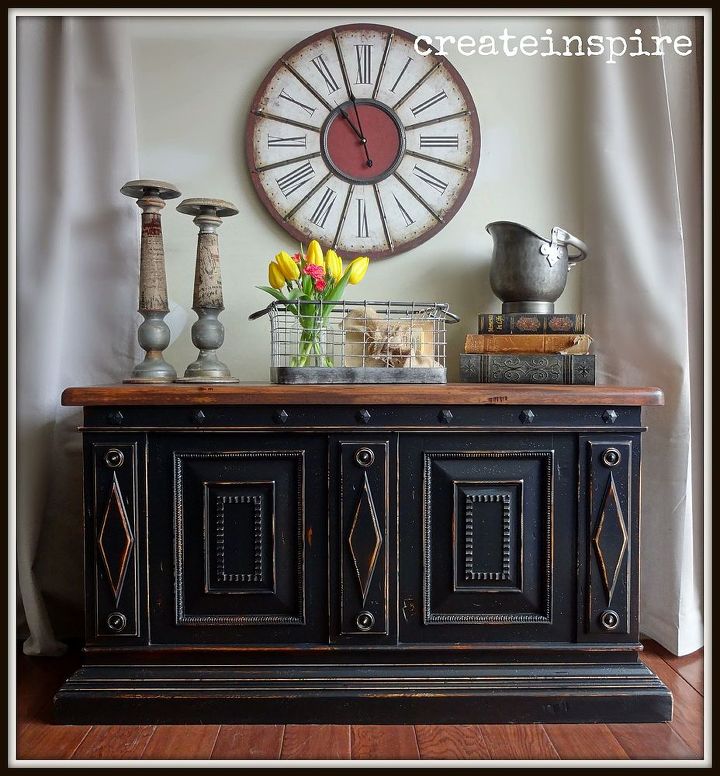 a little black paint and a cedar chest, painted furniture