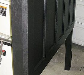 90 year old 5 panel door made into king size headboard