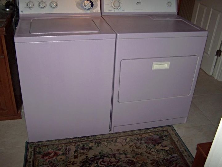 my purple washer dryer finally done, appliances, painting, my love of purple