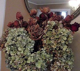 won t let go, crafts, home decor, added the dried hydrangeas