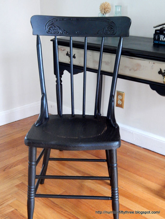 conjunto de mesa e cadeira pintado antigo