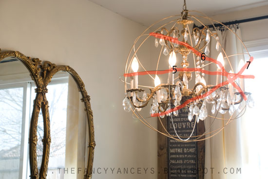 diy restoration hardware knock off orb chandelier