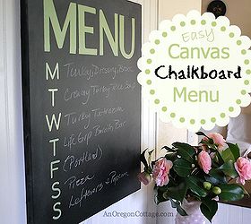 easy canvas chalkboard menu, chalkboard paint, crafts, I love having the menu posted for the whole family to see