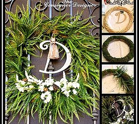 diy monogrammed wreath, crafts, wreaths
