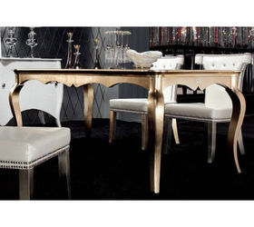 designer s collection armani s dining room furniture, products, Armani Xavira Transitional Gold Tone Dining Table