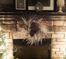my 2013 holiday virtual open house, seasonal holiday d cor, Rustic mantel with industrial stocking stretchers I added more later but liked this shot