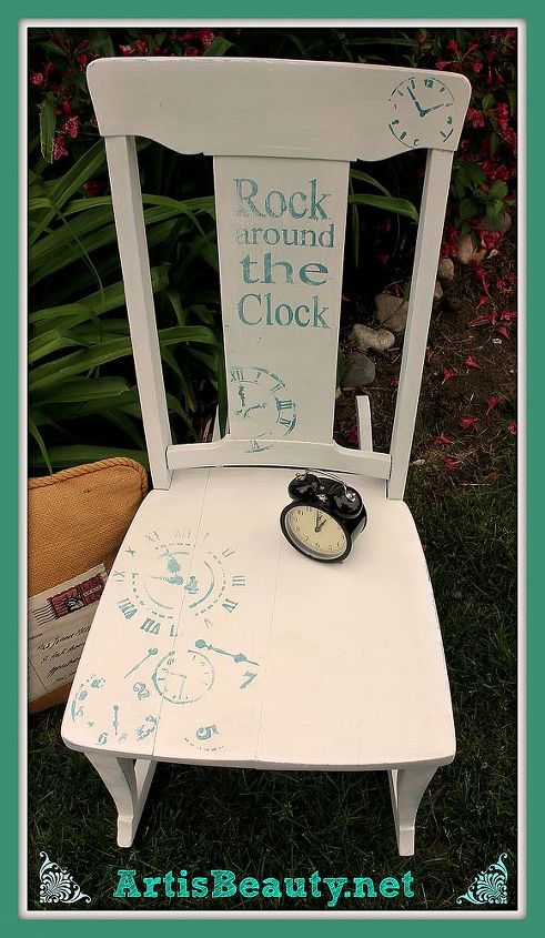rock around the clock rocking chair makeover, painted furniture, all rocked out