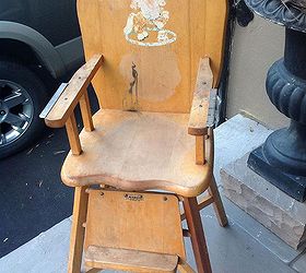 old school wooden high chair