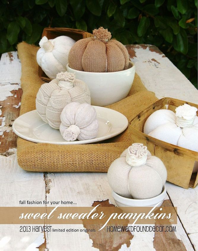 the original sweet sweater pumpkins, crafts, halloween decorations, repurposing upcycling, seasonal holiday decor, Available now