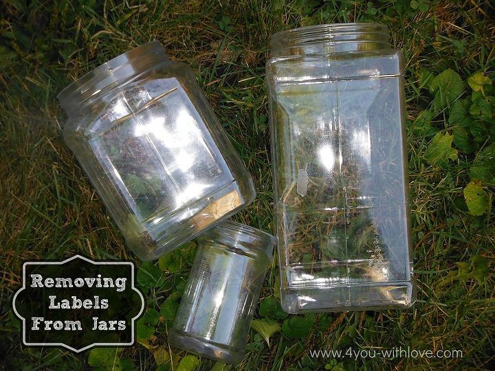 the quickest and easiest way to remove labels from jars, cleaning tips, Easy Peasy label less jars ready for your next organization project