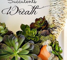 finger knitted succulents wreath, crafts, wreaths, Finger knitting tutorial coming soon