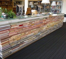 recycling, gardening, repurposing upcycling, Book Counter at a library Put those old books to great use if you aren t going to read them