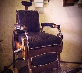 koken barber chair restoration, painted furniture