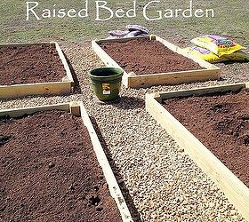 raised bed garden part 3 dirt and planting, diy, gardening, how to, raised garden beds, Beds full of dirt and ready for plants