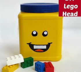 make your own lego head storage can, cleaning tips, repurposing upcycling, storage ideas, An easy upcycled project you can do in 30 minutes