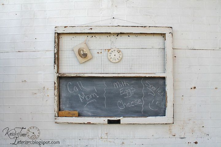 antique windows converted to chalkboards, chalkboard paint, crafts, repurposing upcycling, Chalkboard Magnet Board Combo