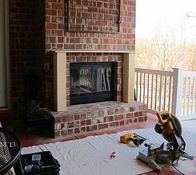 a mantel for the back porch fireplace, fireplaces mantels, porches, woodworking projects