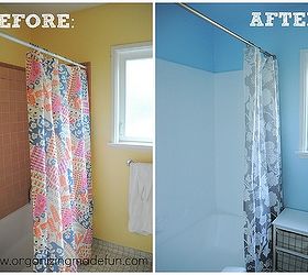 before and after of kids bathroom, bathroom ideas, countertops, home decor, Before and after of shower area