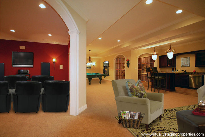 inspiring decorating ideas for the basement virtually staged photos, basement ideas, Virtually Staged photo provided by VSP