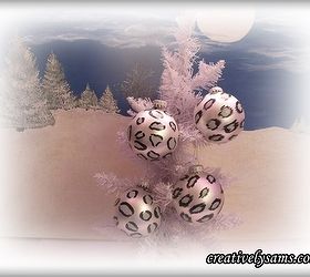 snow leopard ornaments tutorial, christmas decorations, crafts, seasonal holiday decor, Once the centers are filled in with the gray paint you are done They only look hard to make but you can whip these out in no time