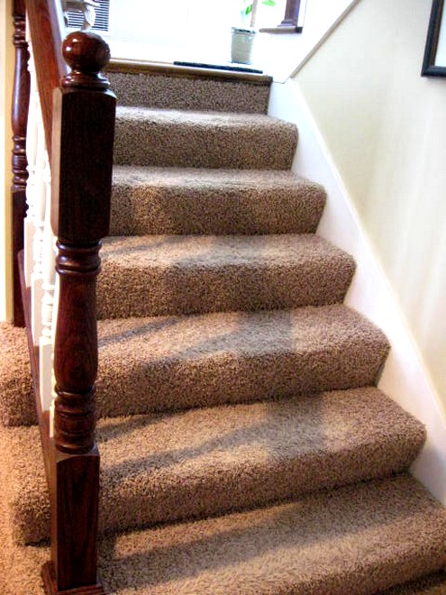 ripping carpet off the stairs, flooring, painting, stairs, Before