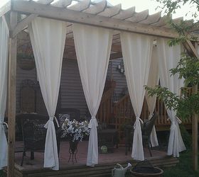 sweet serenity, decks, outdoor living, My husband built this Pergola for me last summer complete with a misting system He appears to be a professional builder but in fact he s an Airforce parachute rigger