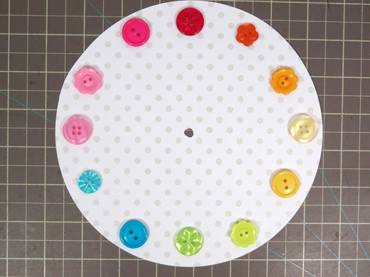 rainbow button ikea clock hack, crafts
