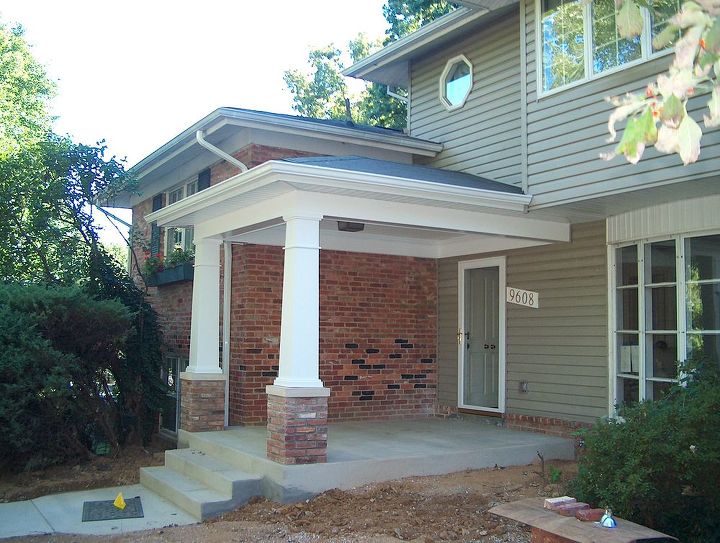 craftsman style portico, curb appeal, After