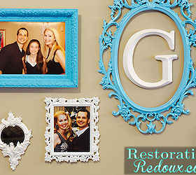 easy photo frame gallery wall tutorial, home decor, wall decor, Gallery Wall Close up