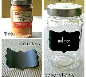 mason jar spice jar, chalkboard paint, crafts, mason jars, repurposing upcycling