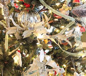 family christmas tree with designer details, christmas decorations, seasonal holiday decor