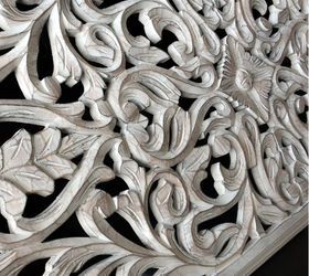 white carved wood wall panel, home decor, repurposing upcycling