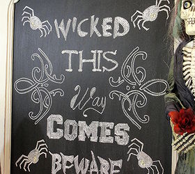 halloween chalk art tutorial, halloween decorations, seasonal holiday d cor, Chalkboard art is a fun way to decorate for the seasons or a special occasion