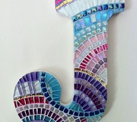 custom handcrafted mosaic initials, crafts