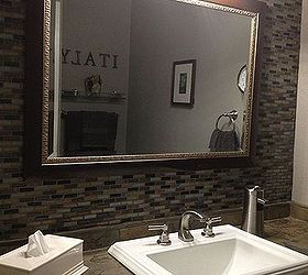 mosaic tile wall, bathroom ideas, painting, tiling, wall decor, All finished