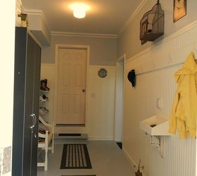 from old tool room to new mud room, foyer, garages, home decor, Looking in from the outside