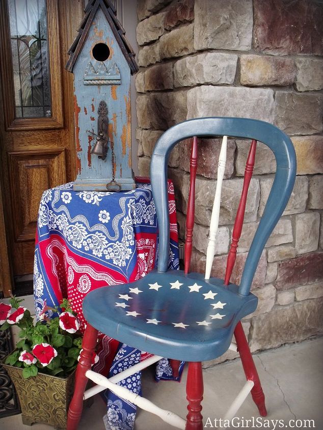 mveis pintados mo, Cadeira Betsy Ross pintada m o
