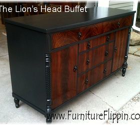 the lion s head buffet makeover, painted furniture, woodworking projects, All finished