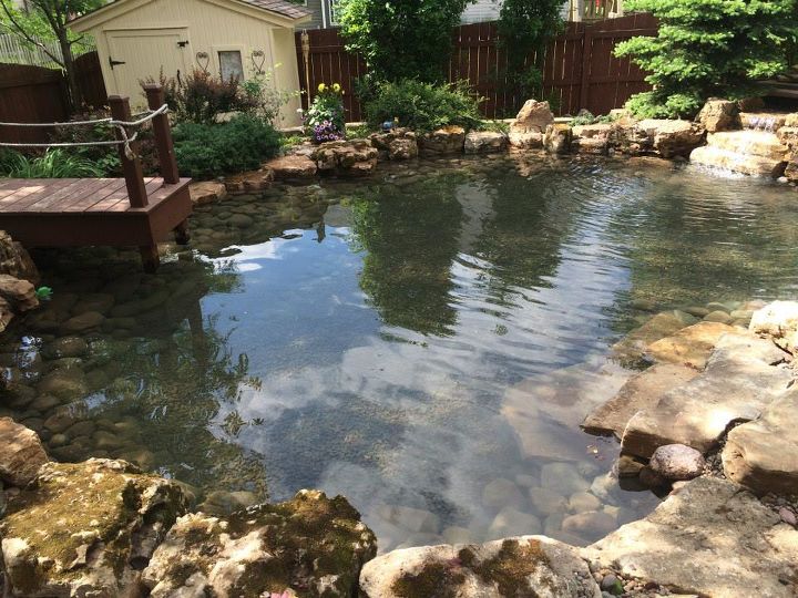 bartlett il pond renovation by gem ponds, landscape, outdoor living, ponds water features, Project Complete Looking so much better