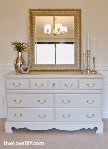 dresser makeover painting tutorial at livelovediy, painted furniture, Unrecognizable