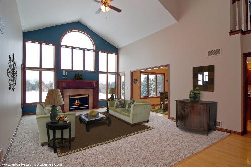 sellers and real estate agents in minnesota know virtual staging sells vacant homes, real estate, Virtual Staging of Living Room