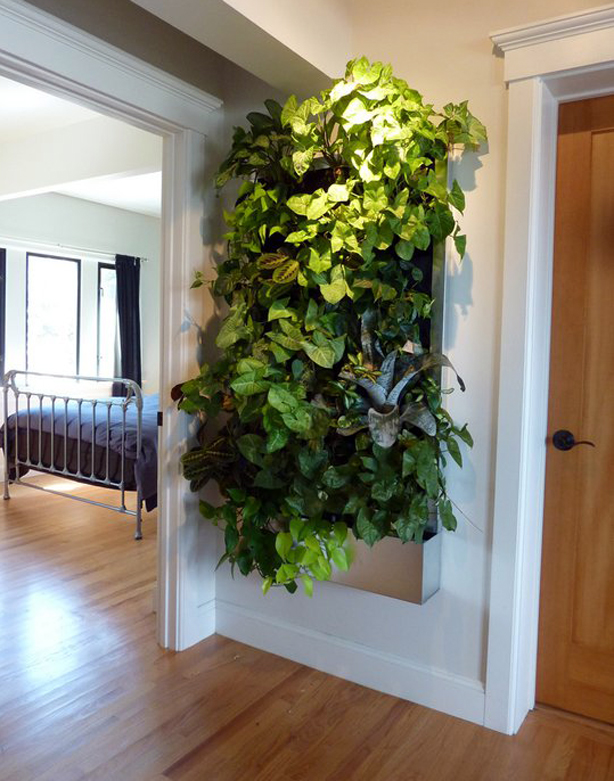 living wall for small space gardens, container gardening, gardening, home decor, This living wall system allows you to grow plants indoors all year long in the right growing conditions