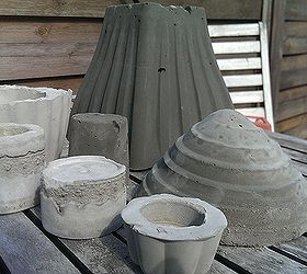diy concrete and cement planters and candle holders, rough and ready