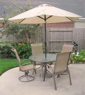 patio furniture redo, Completed project repainted and new slings