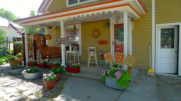 q porch in transition, diy, gardening, outdoor furniture, outdoor living, painted furniture, porches, After removing the rails better right