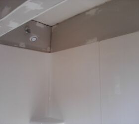 bathroom remodel, bathroom ideas, home improvement, Drywall above shower